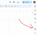 Une fois installé, l'icône Triple Performance doit apparaître à droite quand on se trouve sur un document Google Spreadsheet™ (NB : La barre latérale avec les icônes d'Add-on peut être affichée ou masquée avec un petit chevron en bas à droite).