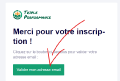 Ne pas oublier de valider le compte via le mail reçu
